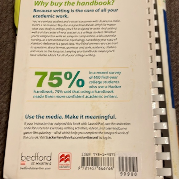 A Writers Reference, eighth edition, my Diana hacker and Nancy  Sommers , book - Picture 2 of 10